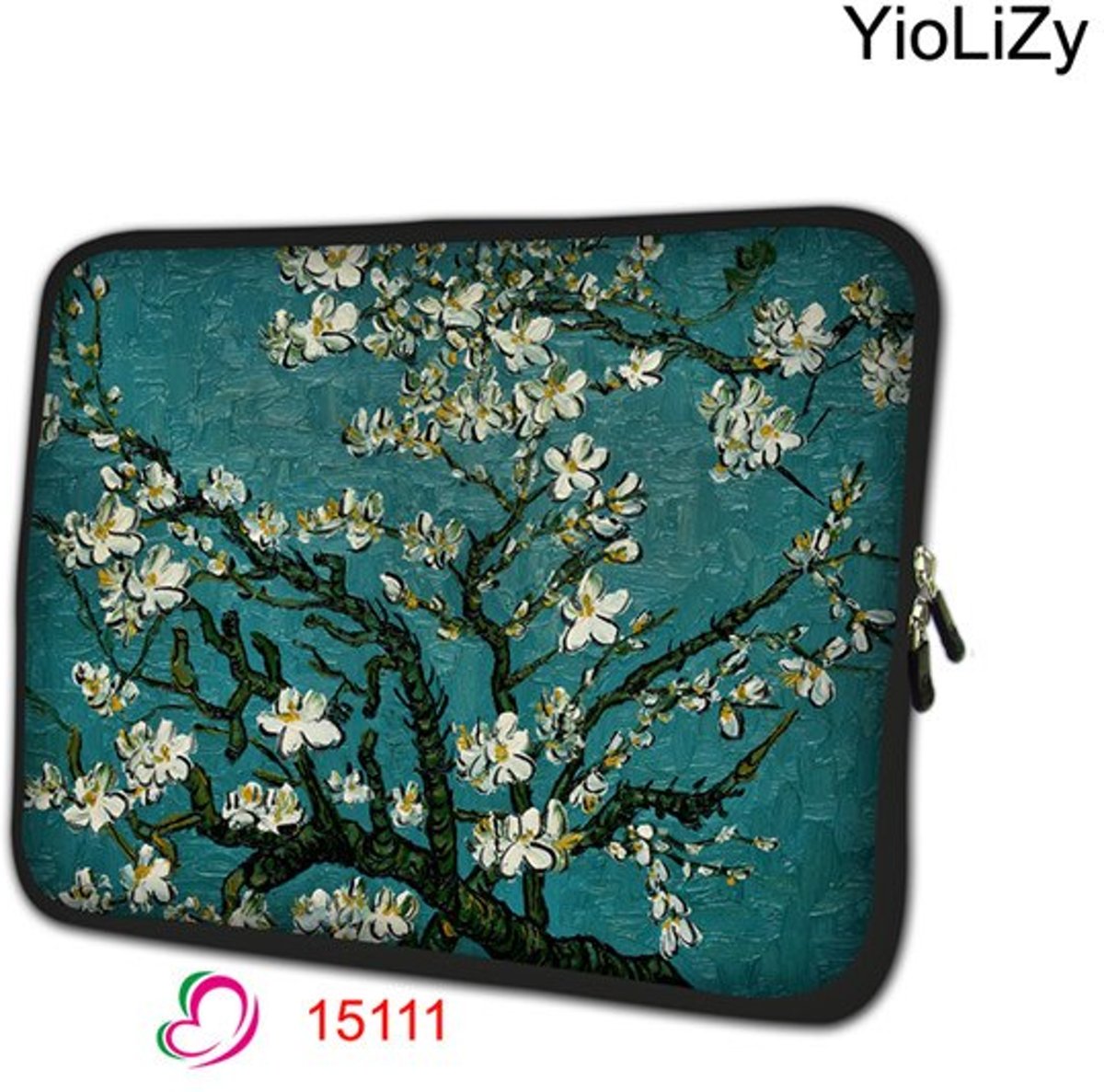 Luxe Laptophoes met Print Bloesem Boom | 13 inch | Ritssluiting | Laptop Accessoires